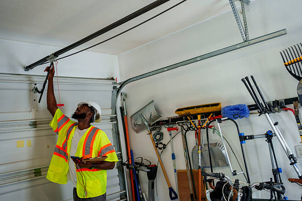 Professional Garage Door Maintenance technician working in Tucson, AZ